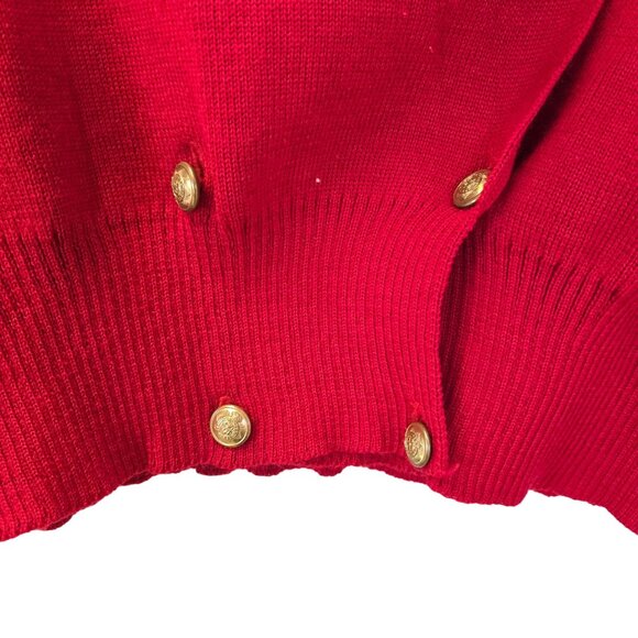 Vintage Tricots St. Raphael 100% Virgin Wool Cardigan Sweater Size Large - Picture 5 of 5
